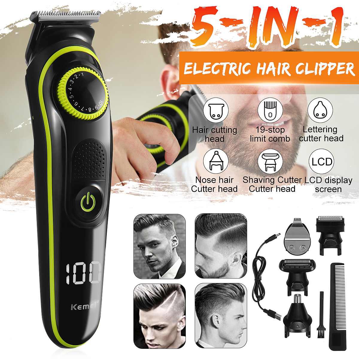 Kemei 696 Multifunctional Trim - Men'S Grooming Razor Kit avis et prix