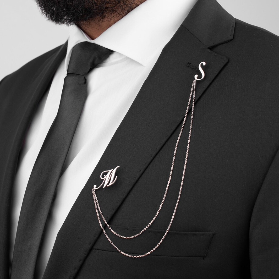 Custom Double Name Brooch Men  - Men'S Grooming Set avis et prix