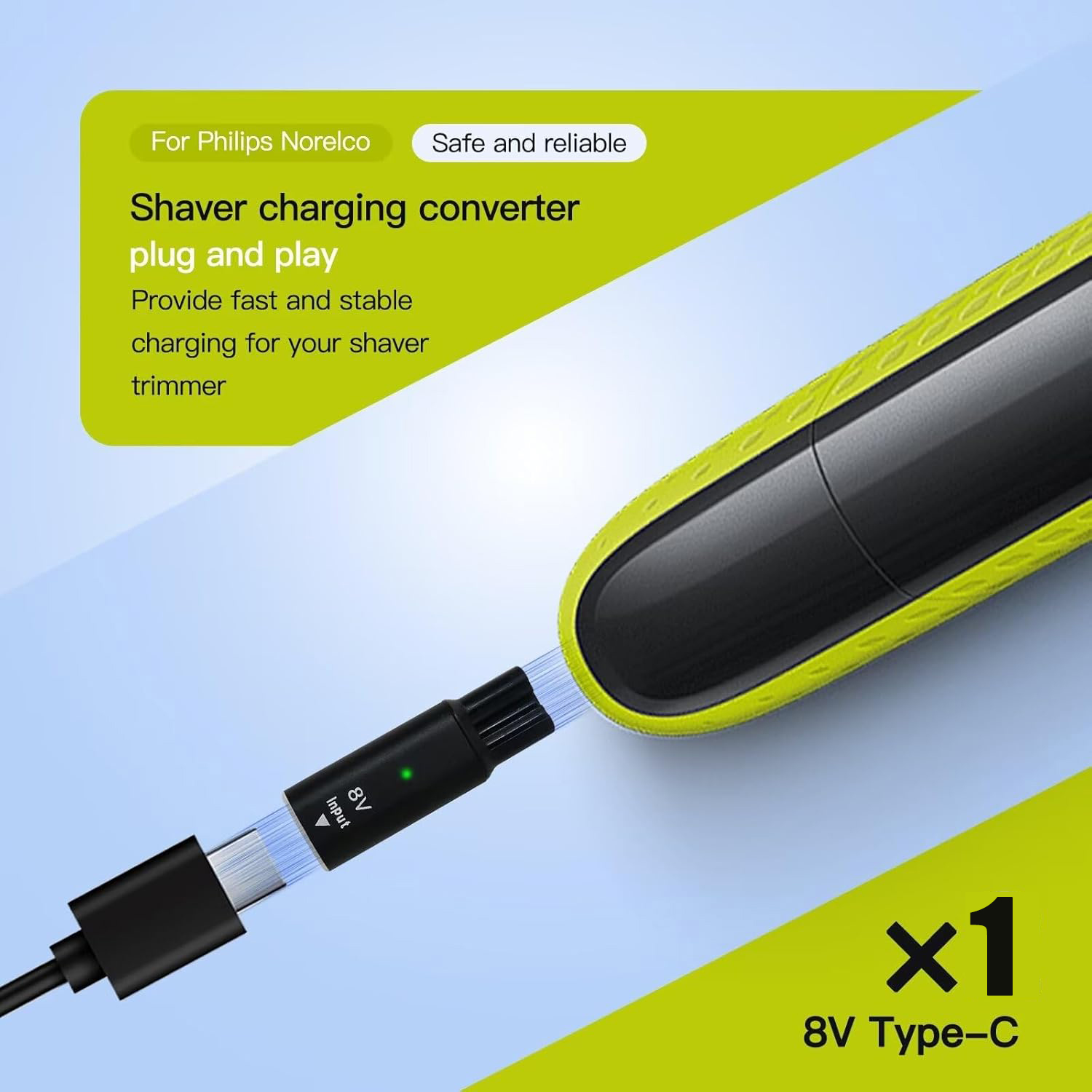 8V HQ850 Type-C Shaver Charger - Electric Shaver Rotary avis et prix