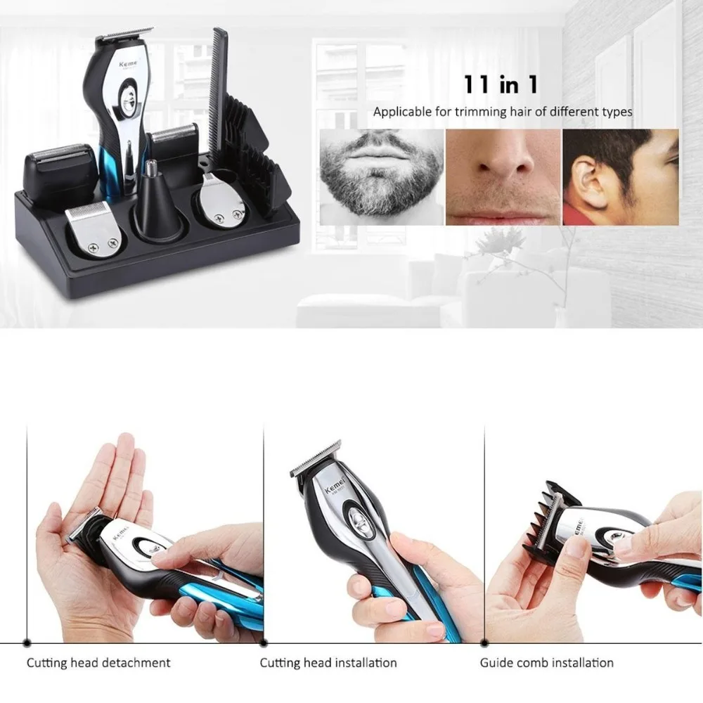11 in 1 Cordless Hair Clipper  - Men'S Grooming Razor Kit avis et prix