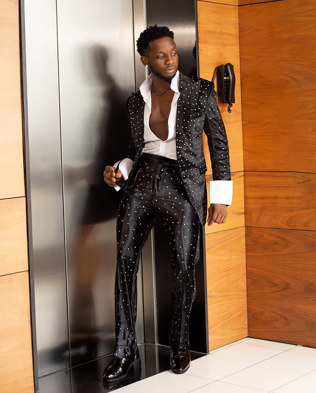 Spotted Pattern Fabric Satin W - Men'S Grooming Spot avis et prix