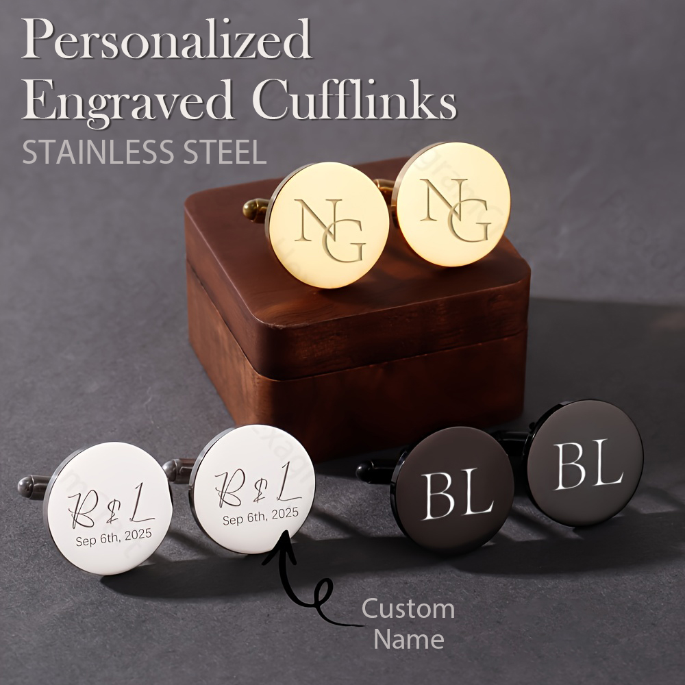 1pair Personalised Name Cuffli - Men'S Grooming Set avis et prix