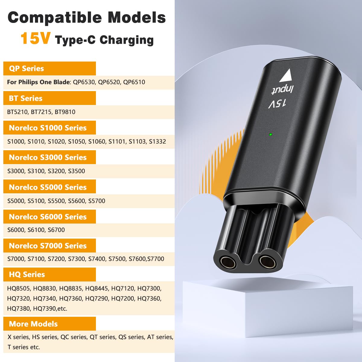 Brangdy 15V HQ8505 Type-C Shav - Electric Shaver Rotary avis et prix