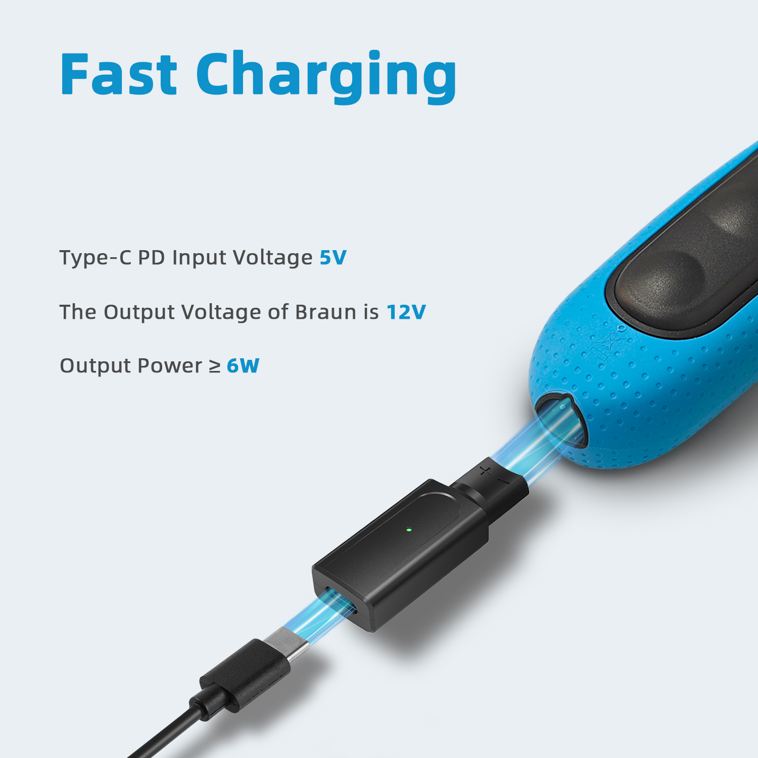 12V Type-C Shaver Adapter Char - Electric Shaver Rotary avis et prix