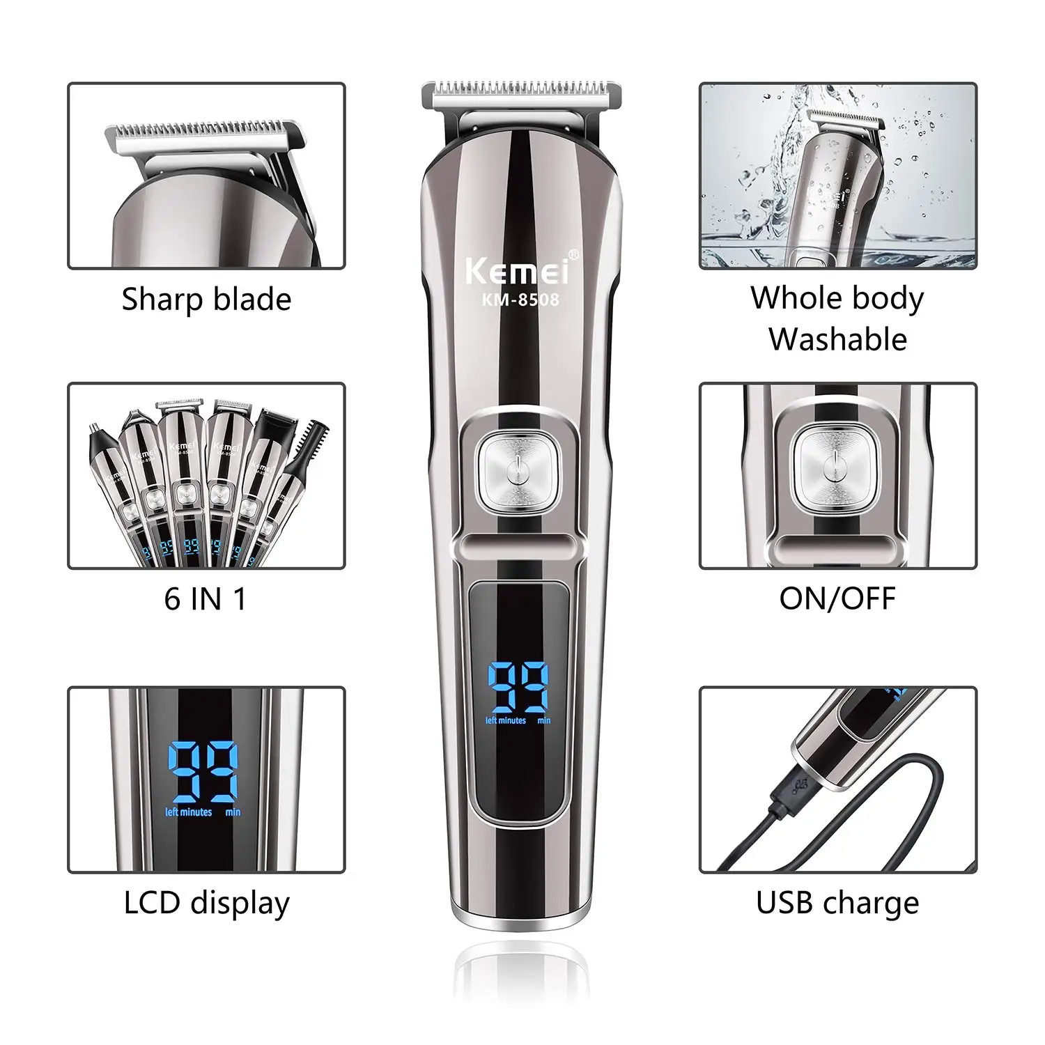 Kemei Professional Multifuncti - Men'S Grooming Razor Kit avis et prix