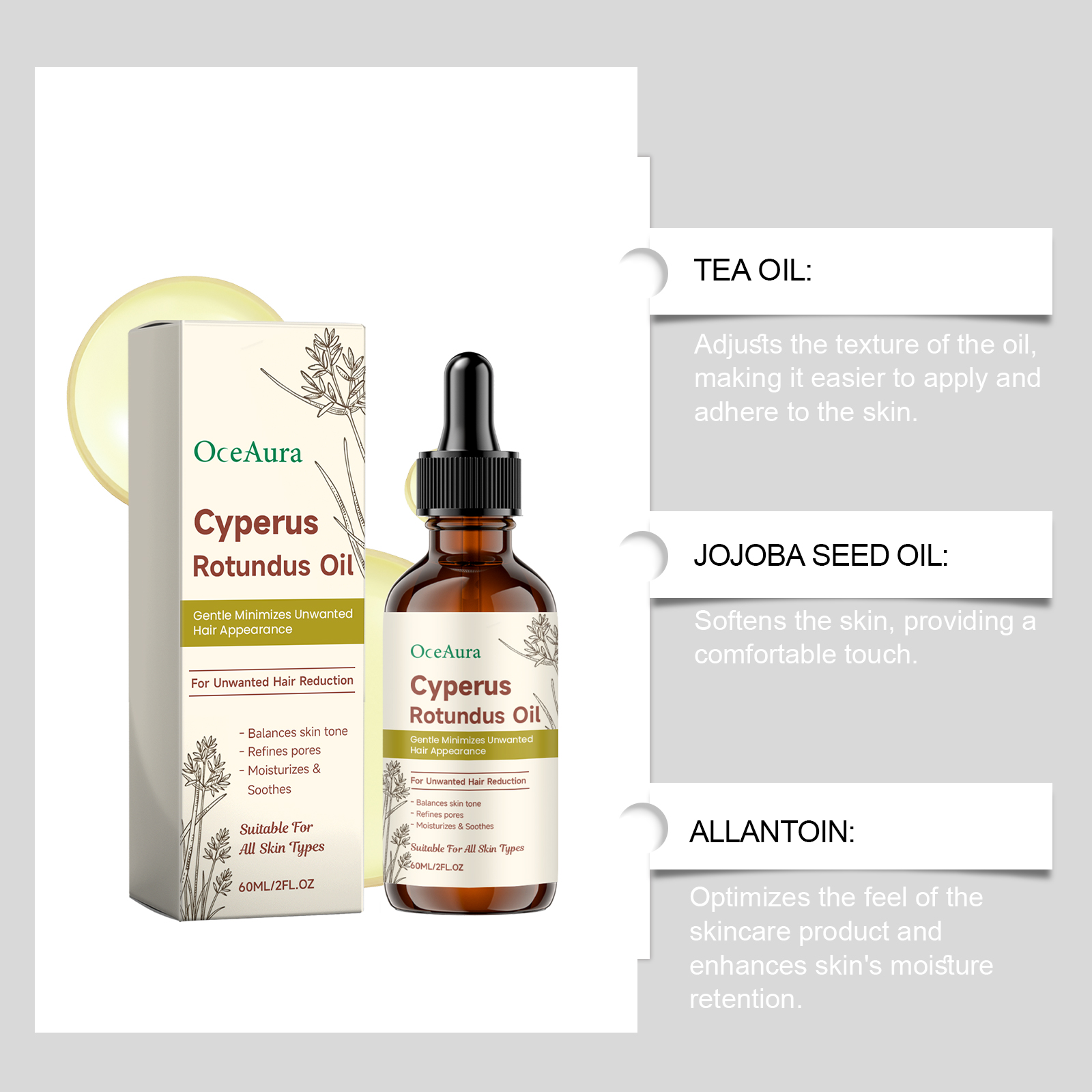 Cyperus Rotundus Hair Removal  - Ingrown Hair Serum avis et prix