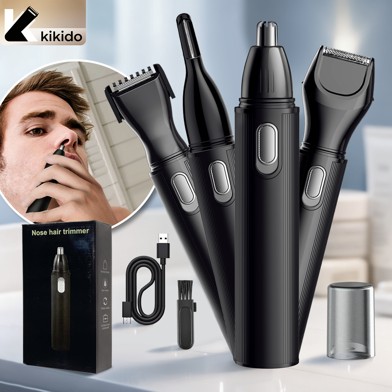 KIKIDO 4 in 1 Nose Hair Trimme - Men'S Grooming Set avis et prix